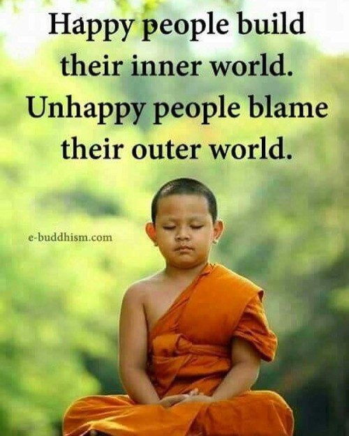 Happy People Build Their Inner World Quote