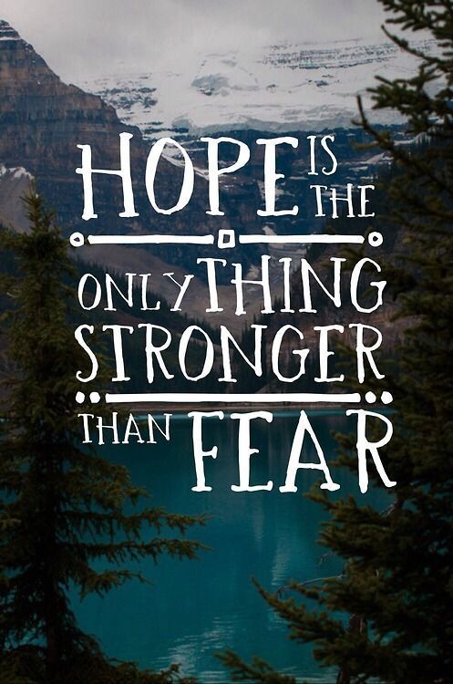 Hope Is The One Thing Stronger Than Fear Quote