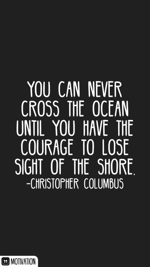You Can Never Cross The Ocean Until You Have The Courage Quote