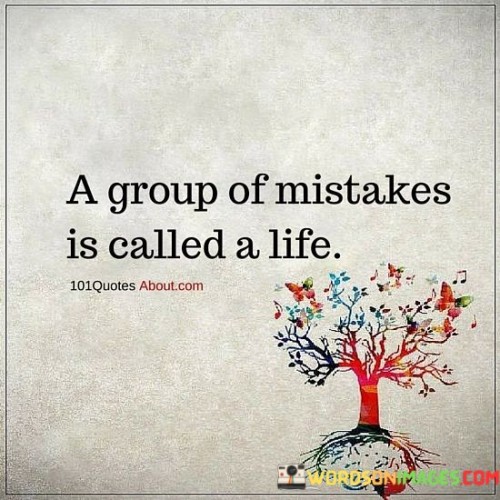 A Group Of Mistakes Is Called A Life Quote