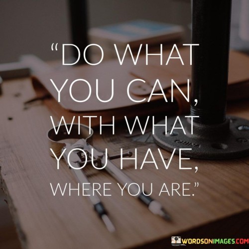 Do What You Can With What You Have Quote