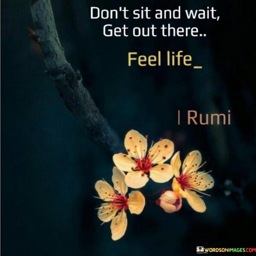 Dont Sit And Wait Get Out There Quote