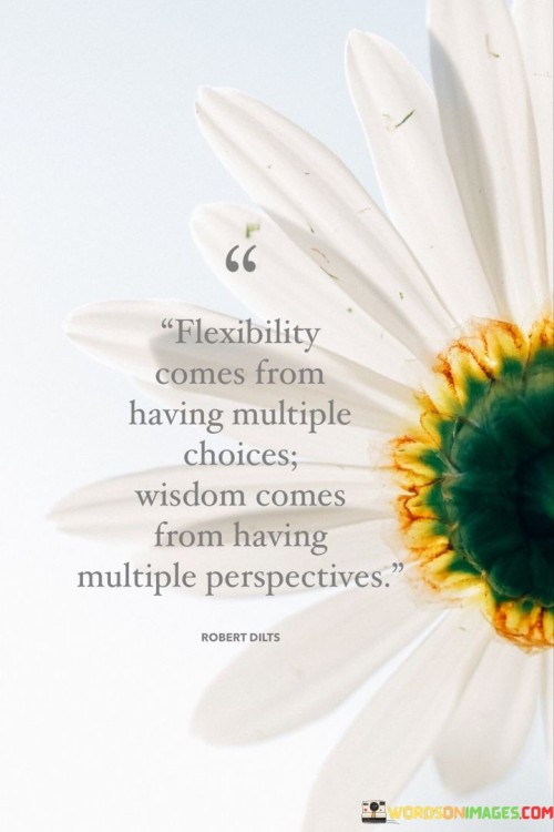 Flexibility Comes From Having Multiple Choices Quote