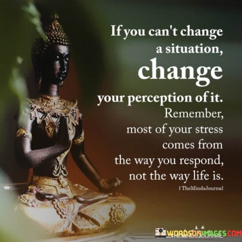 If You Cant Change A Situation Change Your Perception Of It Quote