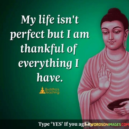 My Life Isnt Perfect But I Am Thankful Of Everything I Have Quote