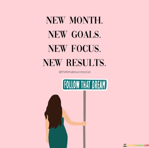 New Month New Goals New Focus Quote