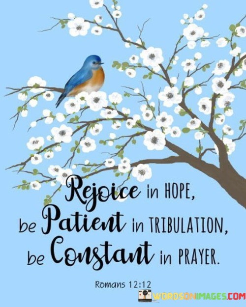 Rejoice In Hope Be Patient In Tribulation Quote