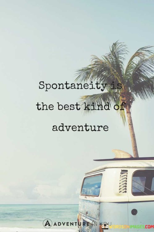 Spontaneity Is The Best Kind of Adventure Quote