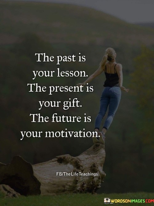 The Past Is Your Lesson The Future Is Your Motivation Quote