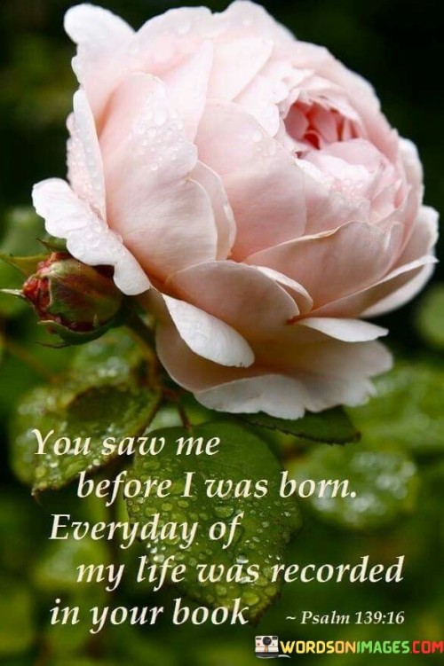 You Saw Me Before I Was Born Quote