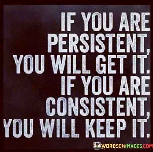 If You Are Persistent You Will Get It Quote