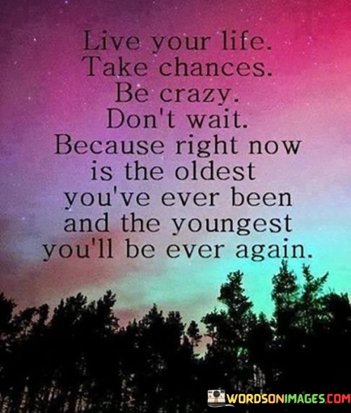 Live Your Life Take Chances Quote