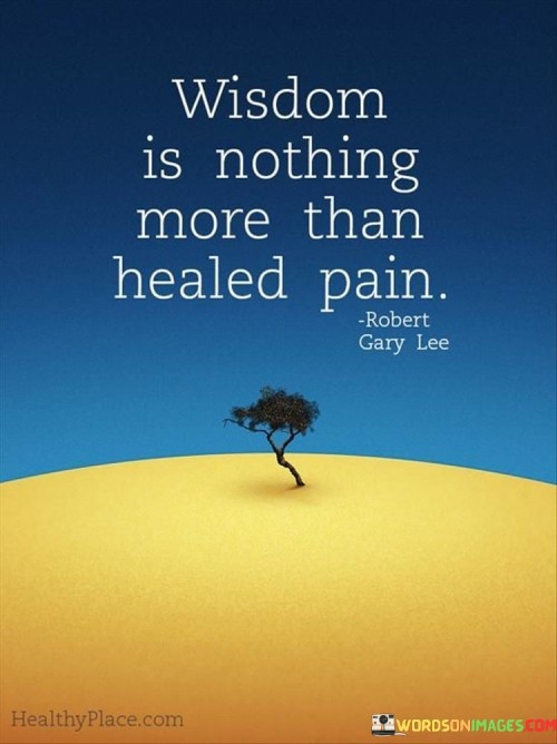 Wisdom Is Nothing More Then Healed Pain Quotes