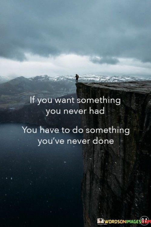 If You Want Something You Never Had You Have To Do Something Youve Never Done Quotes