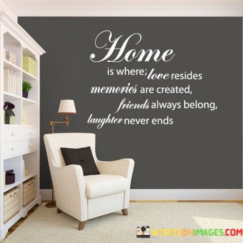 Home Is Where Love Resides Memories Are Created Quotes
