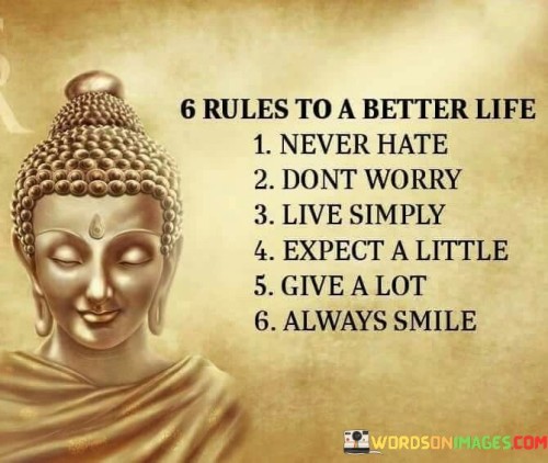 Rules To A Better Life Quotes