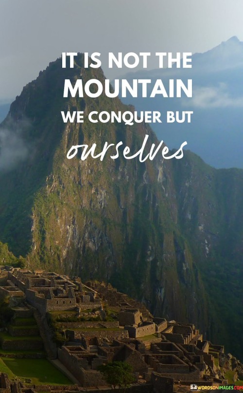 It Is Not The Mountain We Conquer But Ourselves Quotes