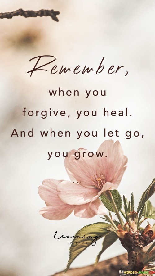Remember When You Forgive You Heal Quotes