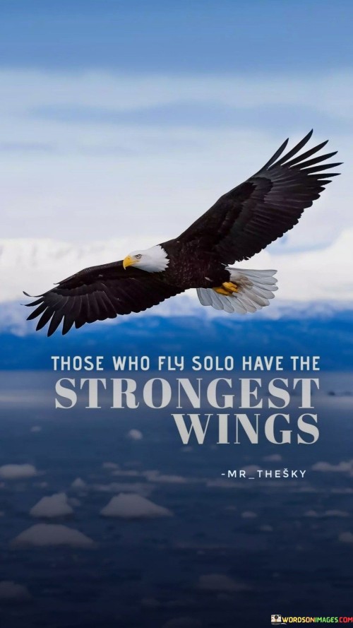 Those Who Fly Solo Have The Strongest Wings Quotes