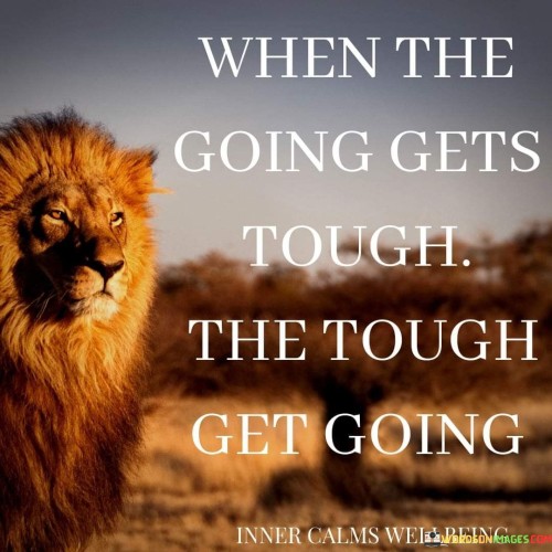 When The Going Gets Tough The Tough Get Going Quotes