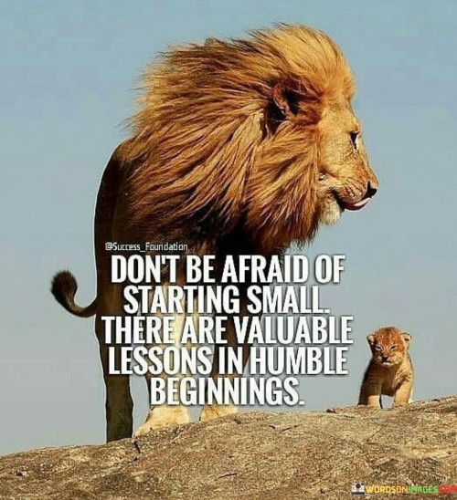 Don't Be Afraid Of Starting Small Quote