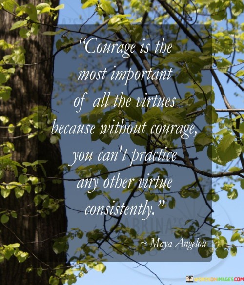 Courage Is The Most Important Of All The Virtues Quotes