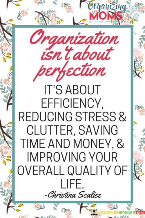 Organization Isn't About Perfection Quotes