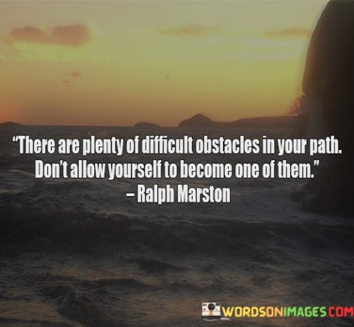 Therer Are Plenty Of Difficult Obstacles In Your Path Quotes