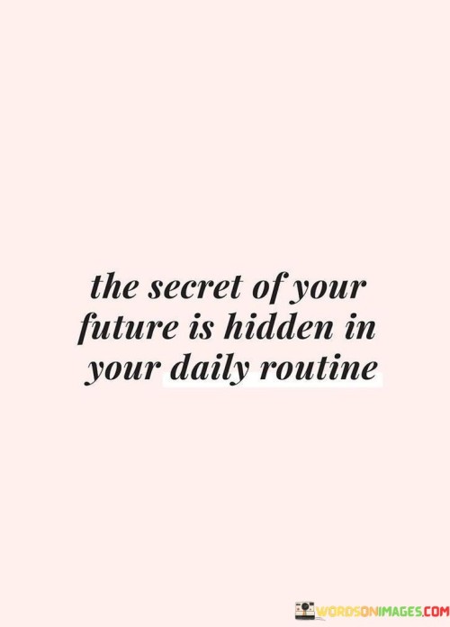 The Secret Of Your Future Is Hidden In Quote