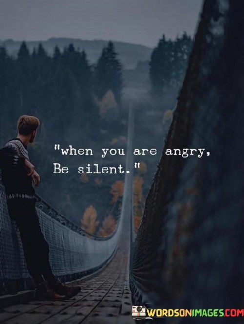 When You Are Angry Be Silent Quotes