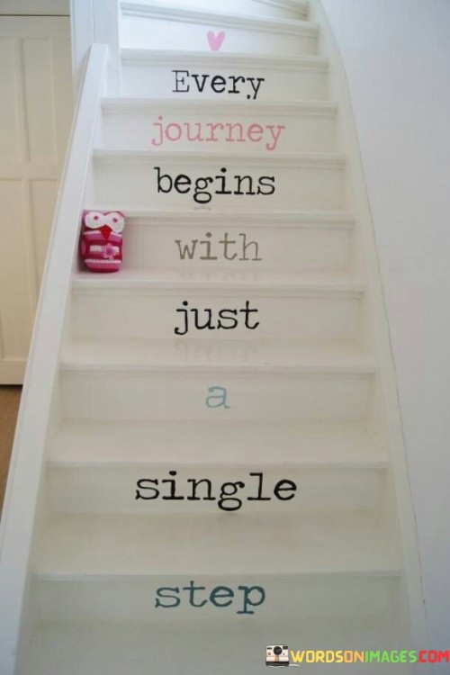 Every Journey Begins With Just A Single Step Quotes