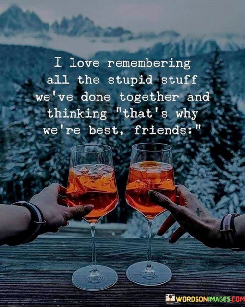 I Love Remembering All The Stupid Stuff We've Done Together Quotes