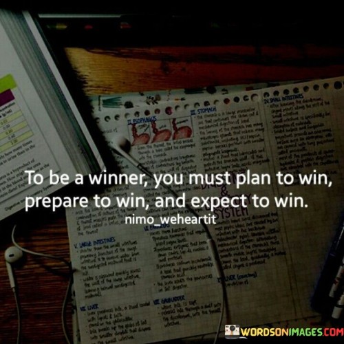 To Be A Winner You Must Plan To Win Quotes
