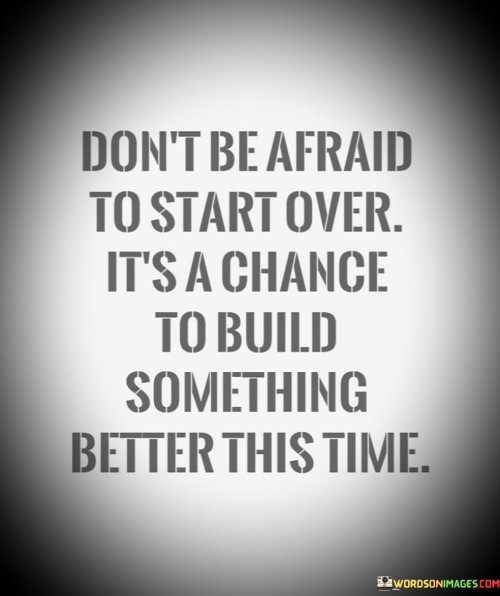 Don't Be Afraid To Start Over It's A Chance Quotes