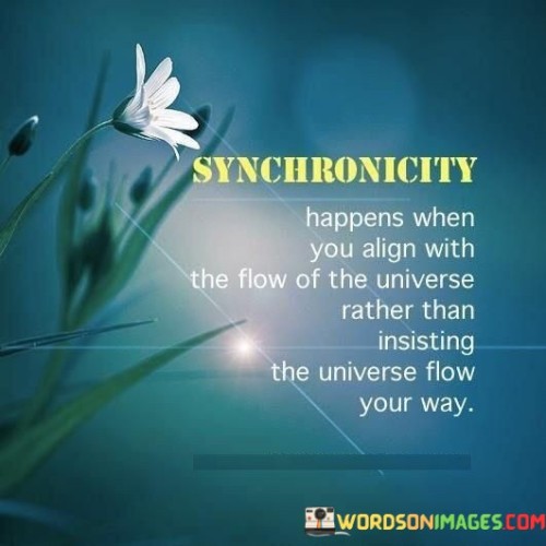 Synchronicity Happens When You Align With The Flow Quotes