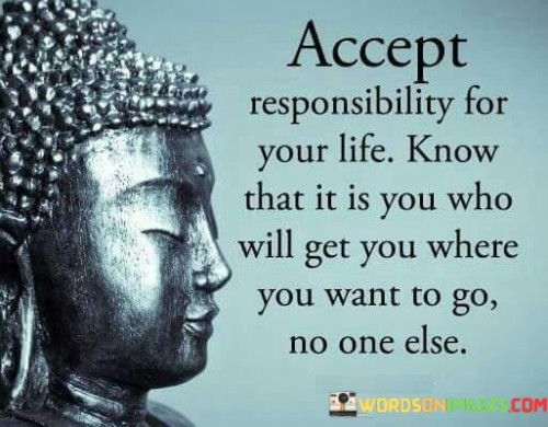 Accept Responsibility For Your Life Know That It Is Quotes