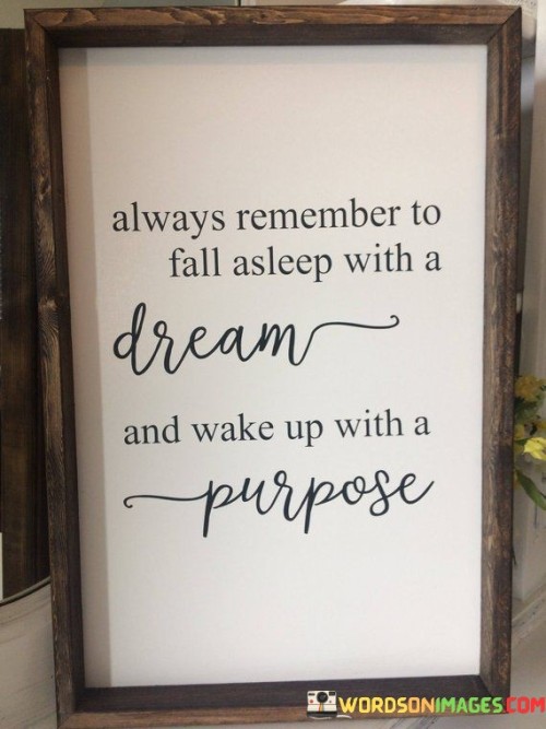 Always Remember To Fall Asleep With A Dream And Quotes
