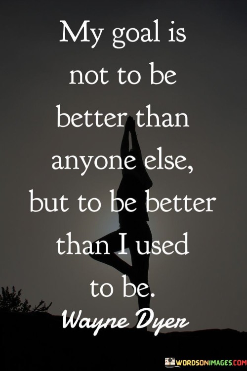 My Goal Is Not To Be Better Than Anyone Else Quotes