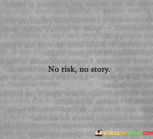 No Risk No Story Quotes