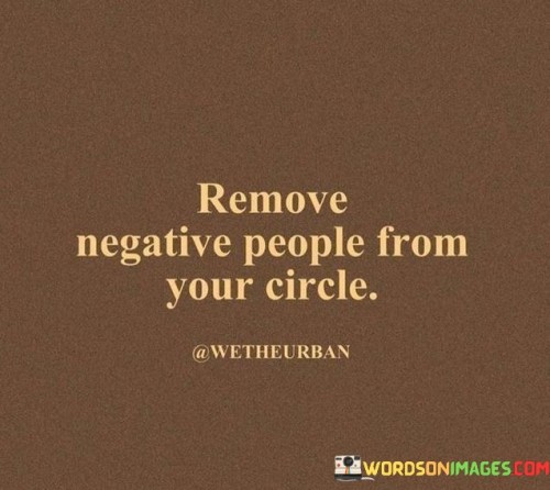 Remove Negative People From Your Circle Quotes