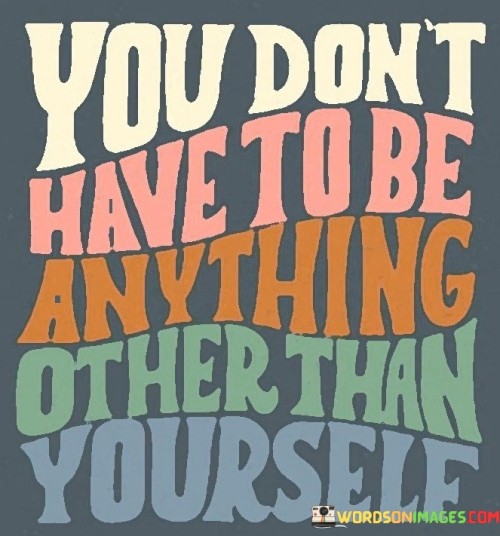 You Don't Have To Be Anything Other Then Yourself Quotes