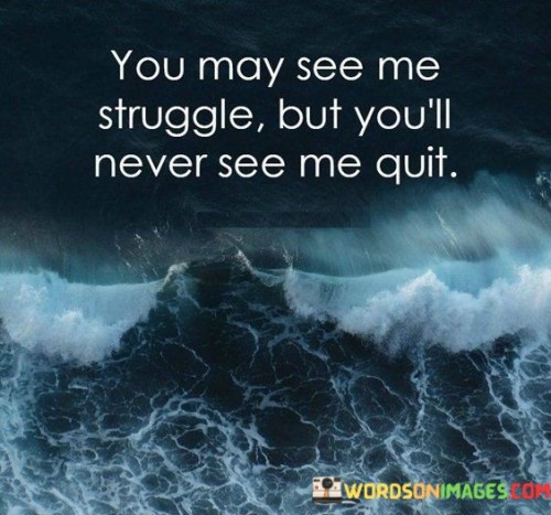 You May See Me Struggle But You'll Never See Me Quit Quotes