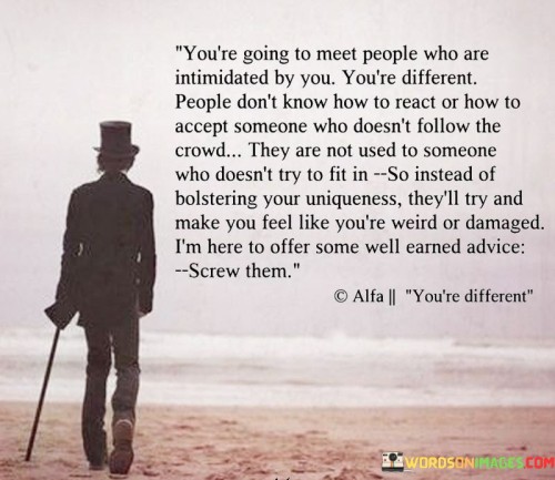 You're Going To Meet People Who Are Intimidated By You Quotes