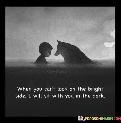 When You Can't Look On The Bright Side I Will Sit Quotes