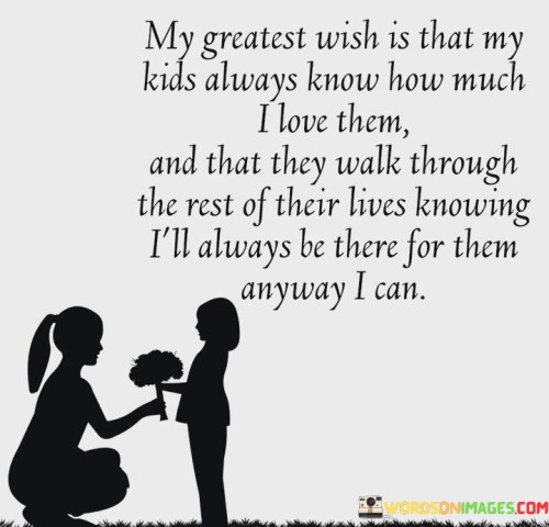 My Greatest Wish Is That My Kids Always Know Quotes