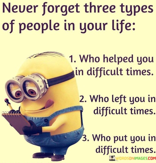 Never Forget Three Types Of People In Your Life Quotes