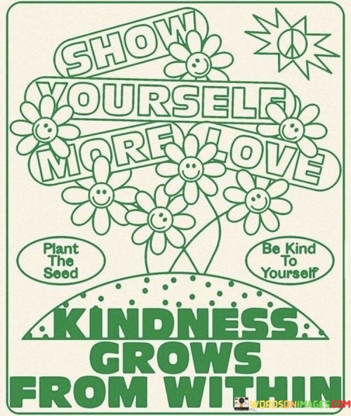 Show Yourself More Love Kindness Grows From Within Quotes