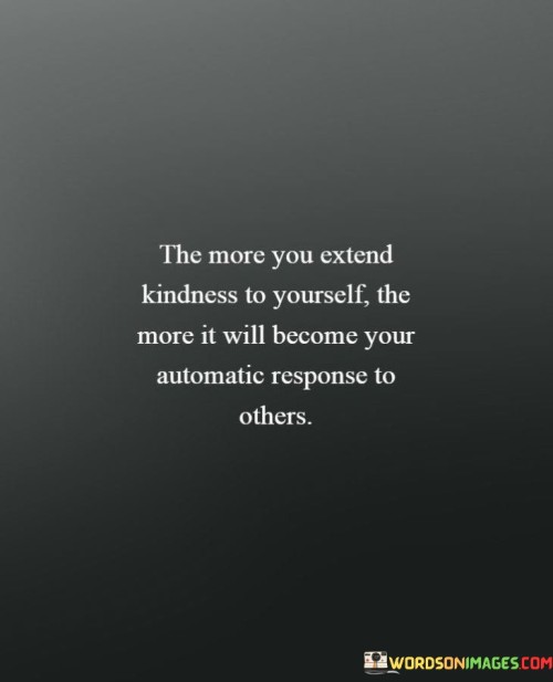 The More You Extend Kindness To Yourself The More It Quotes