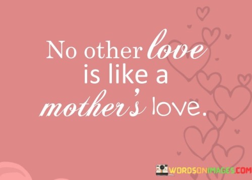 No Other Love Is Like A Mother's Love Quotes