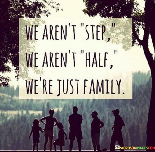 We Aren't Step We Aren't Half We're Just Family Quotes